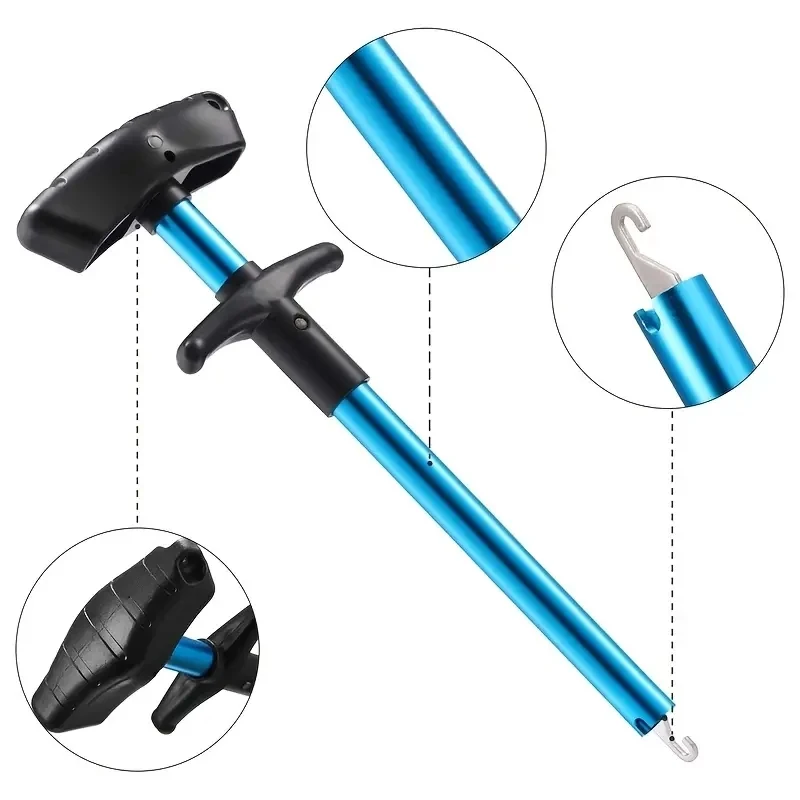 1/2pcs Portable Aluminum T-Hoo - Fishing Hook Remover reseña y precio