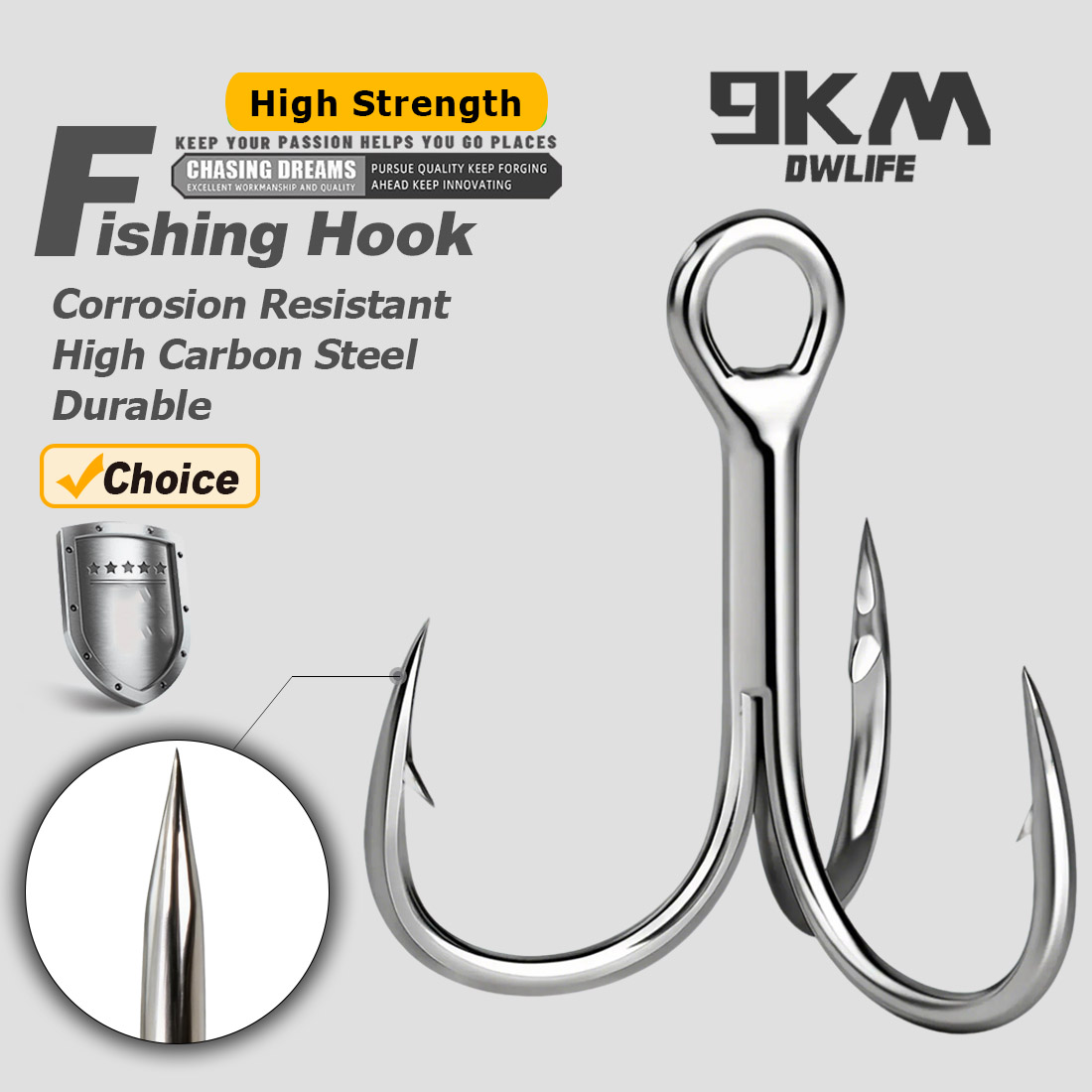 9KM Saltwater Treble Hooks 3X  - Fishing Hook Treble reseña y precio