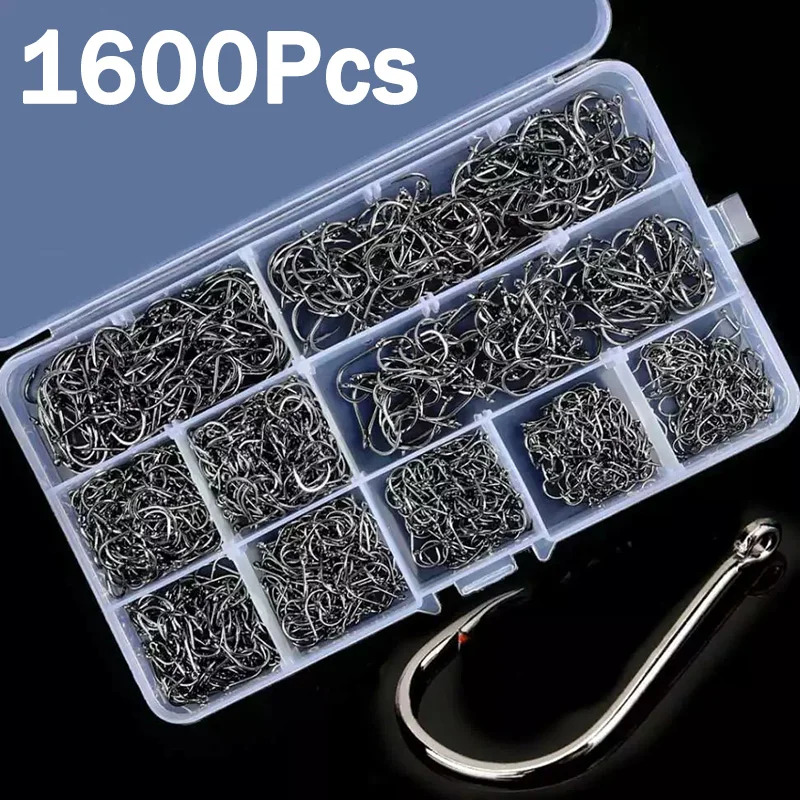 50-1600Pcs/BoxFishing Hooks Ca - Fishing Hook Assortment reseña y precio