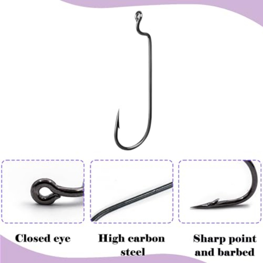 EWG Hooks for Bass Fishing, 50 - Fishing Hook Weedless reseña y precio