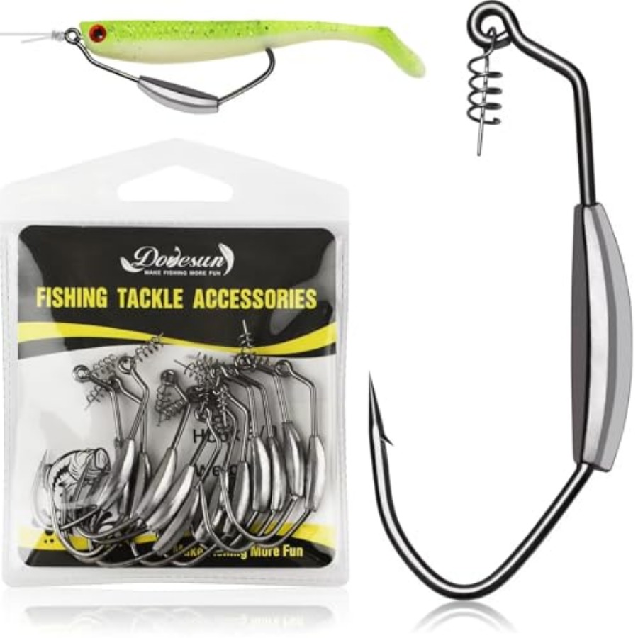 12PCS/44PCS Weighted Swimbait  - Fishing Hook Weedless reseña y precio