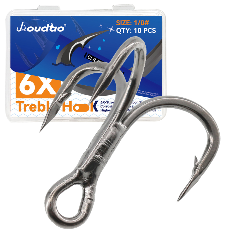6X Fishing Treble Hook 10Pcs T - Fishing Hook Offset reseña y precio