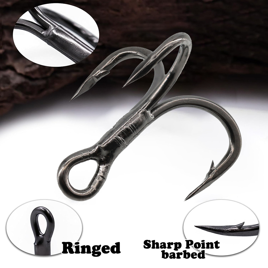 6X Fishing Treble Hook 10Pcs T - Fishing Hook Offset reseña y precio