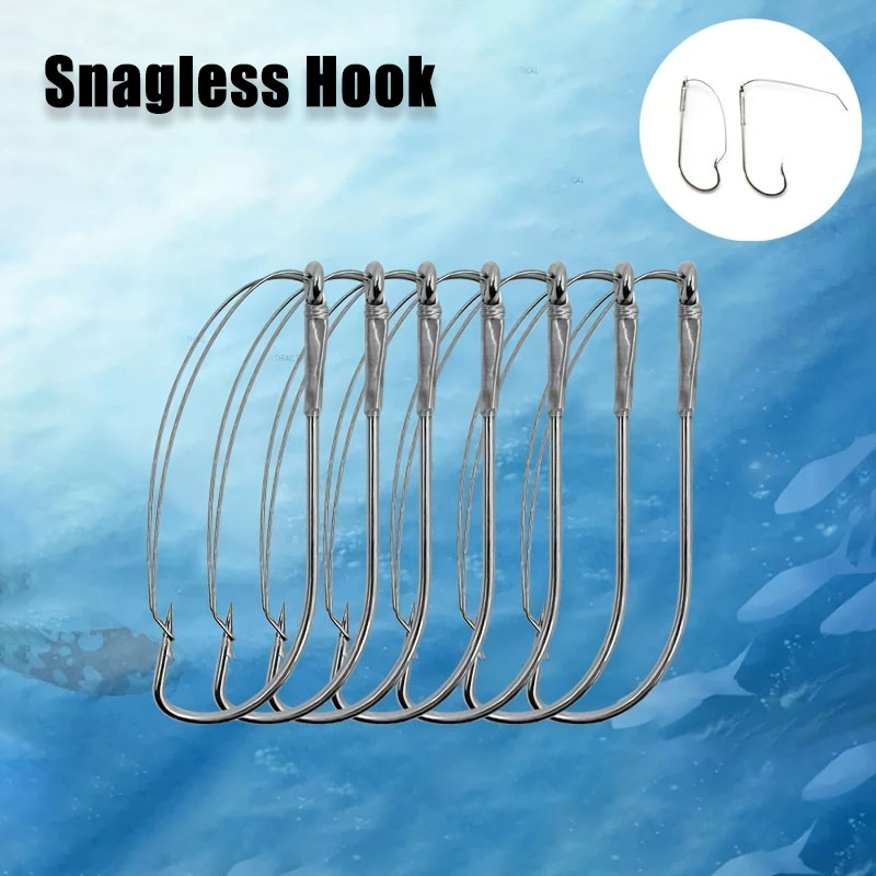 20/40Pcs Weedless Offset Worm  - Fishing Hook Weedless reseña y precio
