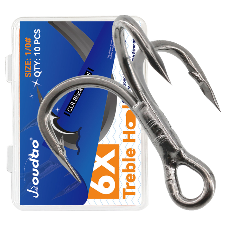 6X Fishing Treble Hooks Black  - Fishing Hook Offset reseña y precio
